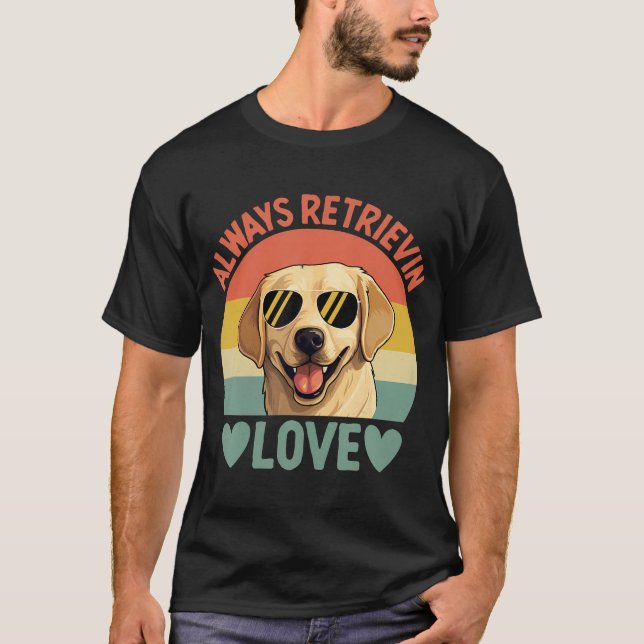 Camiseta Ouro Retriever Retrievin Love Dog (Frente)
