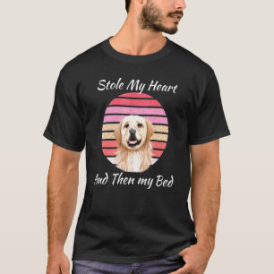 Camiseta Ouro Retriever Roubou Meu Coração Mãe Pet Cachorro