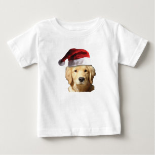 Camiseta Ouro Retriever Santa Claus
