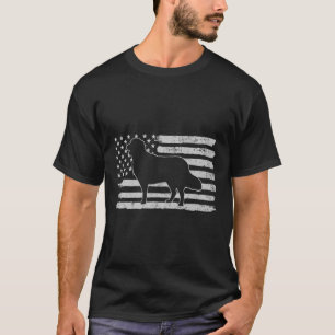 Camiseta Ouro Retrievers Dog Usa Bandeira 4 De Julho
