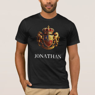 Camiseta Ouro Royal Crest – Prestígio Majestoso com Identid