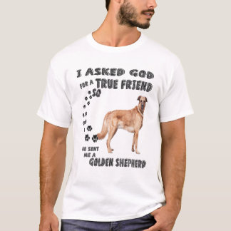 Camiseta Ouro Shepherd Cita Mamãe Pai Figurume, Retr Alemão