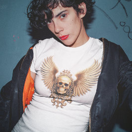 Camiseta Ouro - Símbolo Crânio Gótico da Ascensão