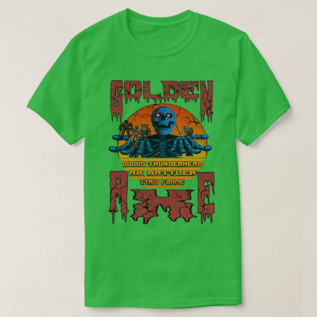 Camiseta Ouro Skull Ax 1 (Frente do Design)