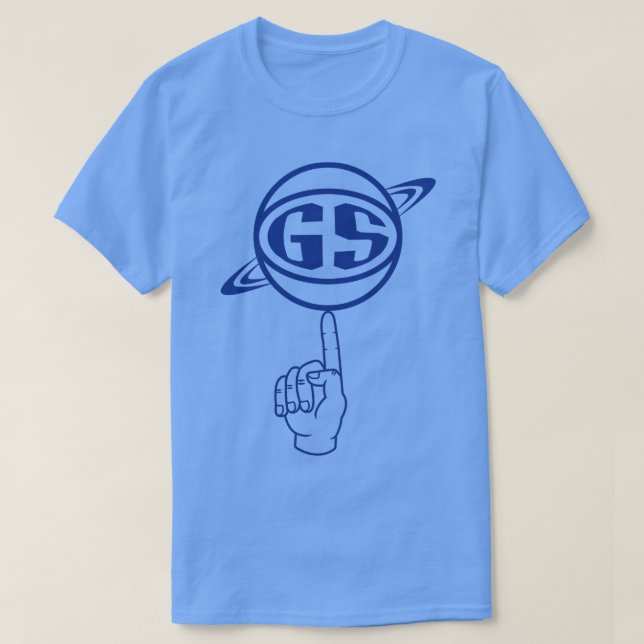 Camiseta Ouro State Spinning Ball Blue (Frente do Design)
