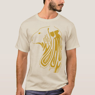 Camiseta Ouro Tribal Wolf Head - Luxury Design Animal