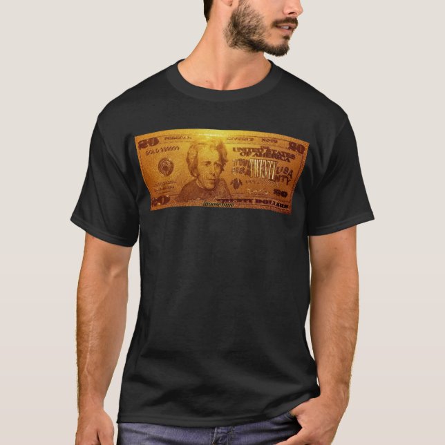 Camiseta Ouro US$20 Bill (Frente)