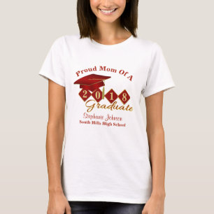 Camiseta Ouro vermelho 20XX da graduação