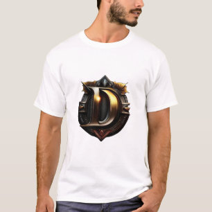 Camiseta Ouro Vintage - Letra "D"