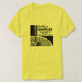 Camiseta Ouro Waffles Restaurante com Nome