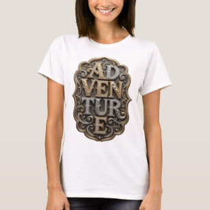 Camiseta Ousada aventura em ouro Design ousado