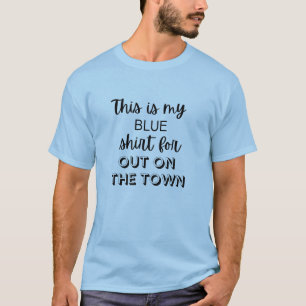 Camiseta Ousada Azul Humorística para Noite de Enc
