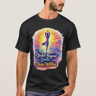 Camiseta Ousada de Energia de Ioga Stretch Beyond 