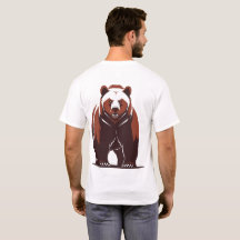 Camiseta Ousada do Urso Cinzento