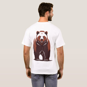 Camiseta Ousada do Urso Cinzento