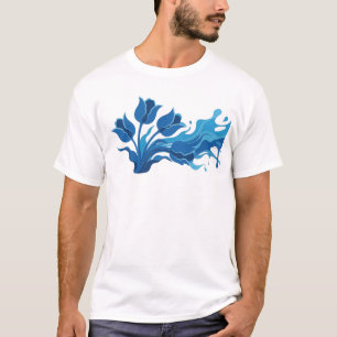 Camiseta Ousada Expressão Artística de FLOR ABSTRATA