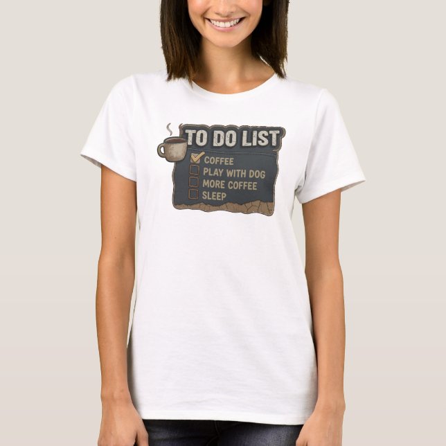 Camiseta Ousado & Belo Dourado CAFÉ BRINQUE COM CACHORRO (Frente)