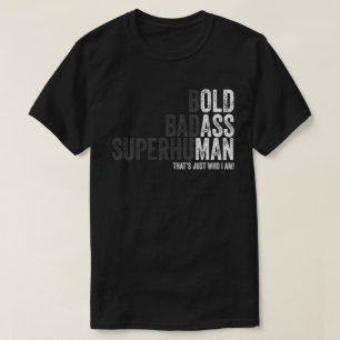 Camiseta ousado super-humano temível dia dos pais do vovô p