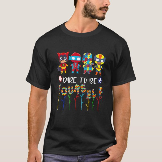 Camiseta Ouse em Ser Você Mesmo Super-heróis Conscientizaçã (Frente)