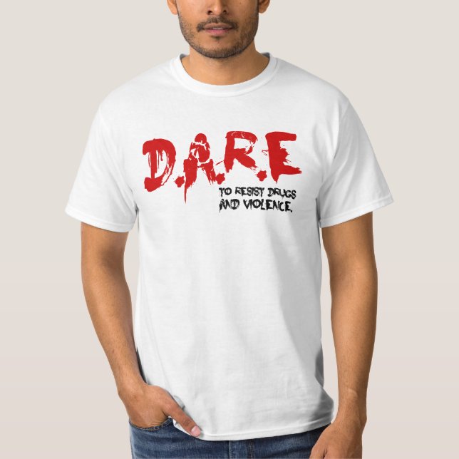 Camiseta OUSE resistir drogas e violência (Frente)
