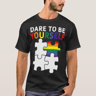 Camiseta Ouse Ser Você Mesmo Peça de Quebra-Cabeça Orgulho