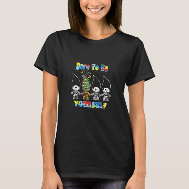 Camiseta Ouse Ser Você Mesmo Peça Do Quebra-Cabeça Legal Co (Frente)