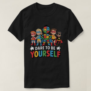 Camiseta Ouse Ser Você Mesmo Super-Heróis de Conscientizaçã