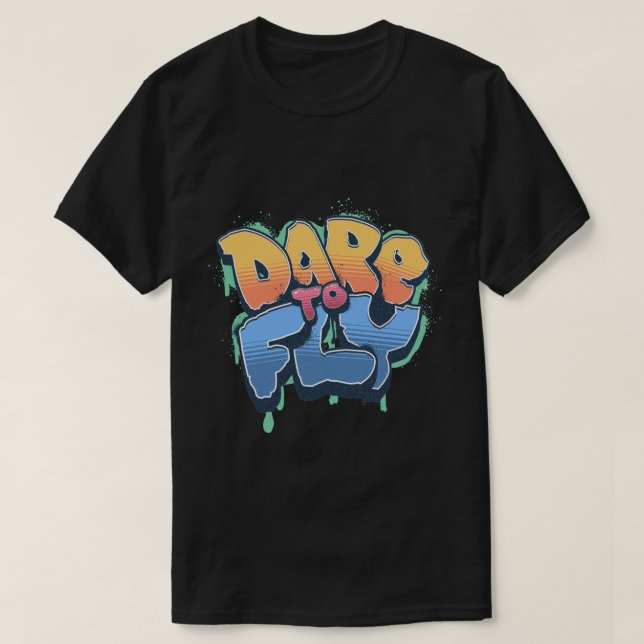 Camiseta Ouse Voar Graffiti Pôr do Sol Retro (Frente do Design)