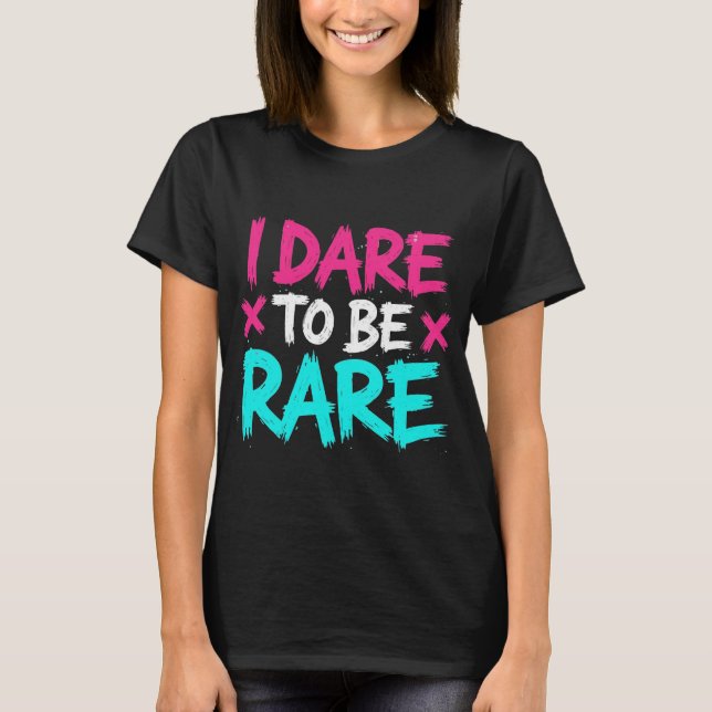 Camiseta Ouso ser Rara Citação de Motivação e Empoderamento (Frente)