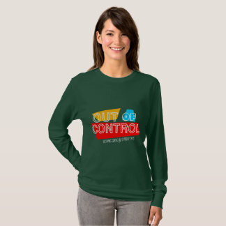 Camiseta Out of Control – Bold Typography Statement Design