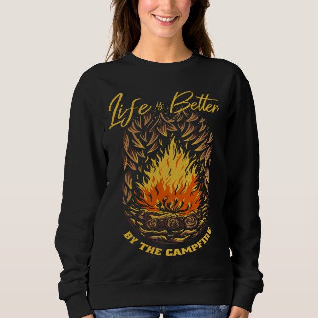 Camiseta Outdoor Camping and Campfires Men Women Inspiratio (Frente)