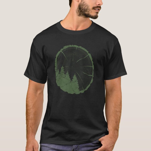 Camiseta Outdoor Fashion Style Dark Green Grunge Gorpcore (Frente)
