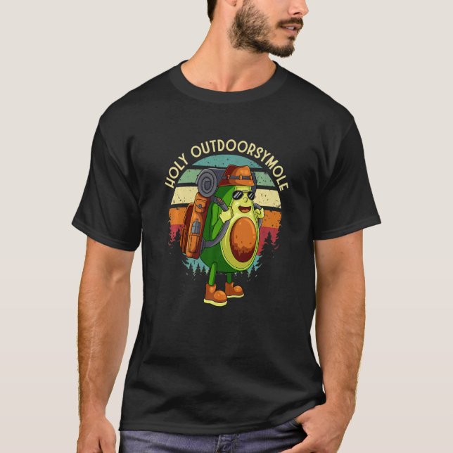 Camiseta Outdoorsy Avocado Hiking Holy Outdoorsymole Guacam (Frente)