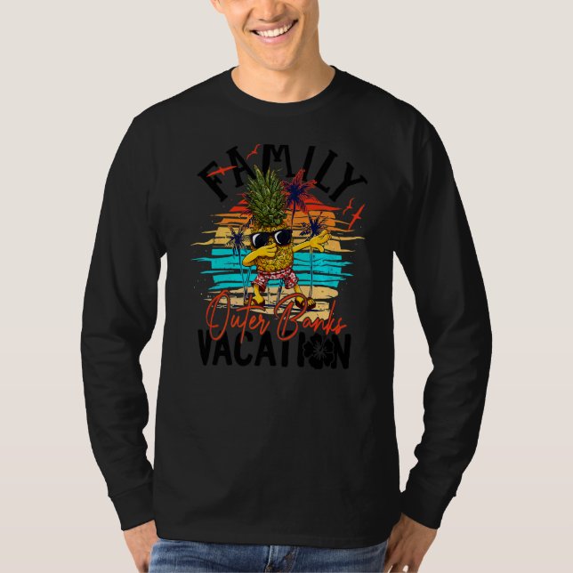 Camiseta Outer Banks Beach Pineapple Matching Family Summer (Frente)