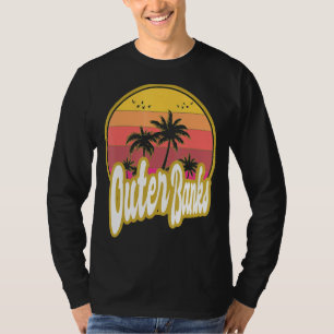 Camiseta Outer Banks North Carolina Beach Retro Sunset