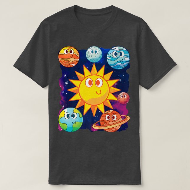 Camiseta Outer Space Science Galaxy Astronomy Universe Cute (Frente do Design)