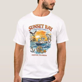 Camiseta Outfitters Sunset Bay Destin Flórida Design Costei