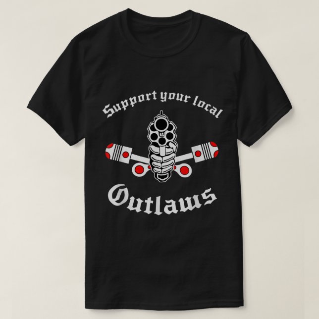 Camiseta Outlaw mc Support  (Frente do Design)
