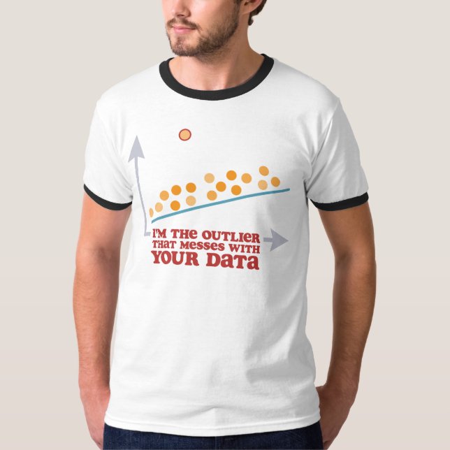Camiseta Outlier das estatísticas (Frente)