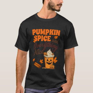 Camiseta Outono Ação de Graças Abóbora Tempero & Tudo