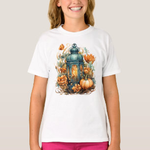 Camiseta Outono Ação de Graças Pumpkin Lanterna Harvest