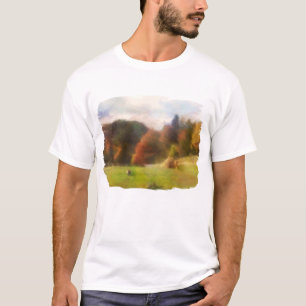 Camiseta Outono Com Raposa De Montanha E Aquarela De Haysta
