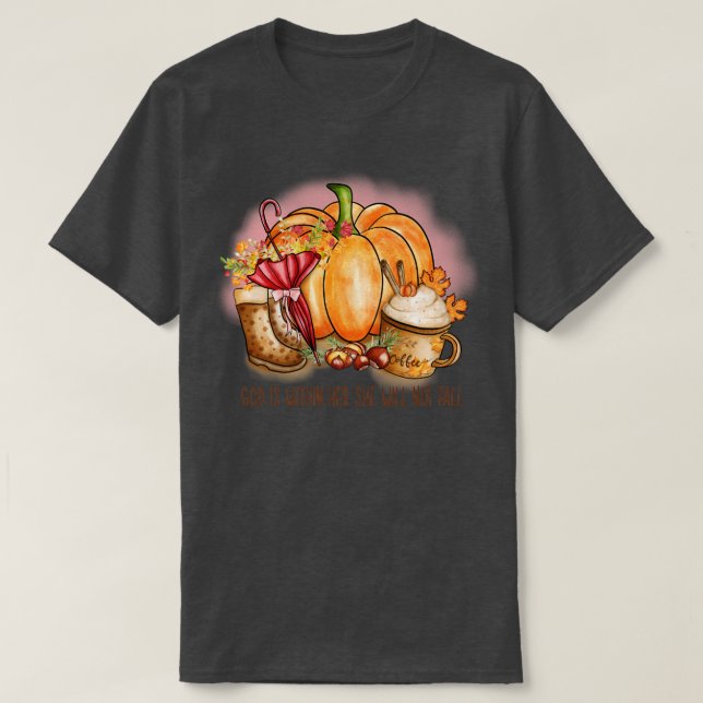 Camiseta Outono Curioso Para As Mulheres2 (Frente do Design)