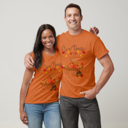 Camiseta Outono dê graças