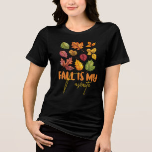 Camiseta Outono É Meu Favorito, Folhas de Outono