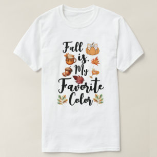Camiseta Outono é Minha Cor Favorita