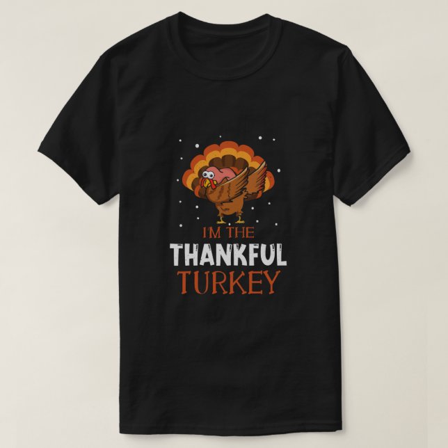 Camiseta Outono, graças à Turquia, aplausos, felicitações (Frente do Design)