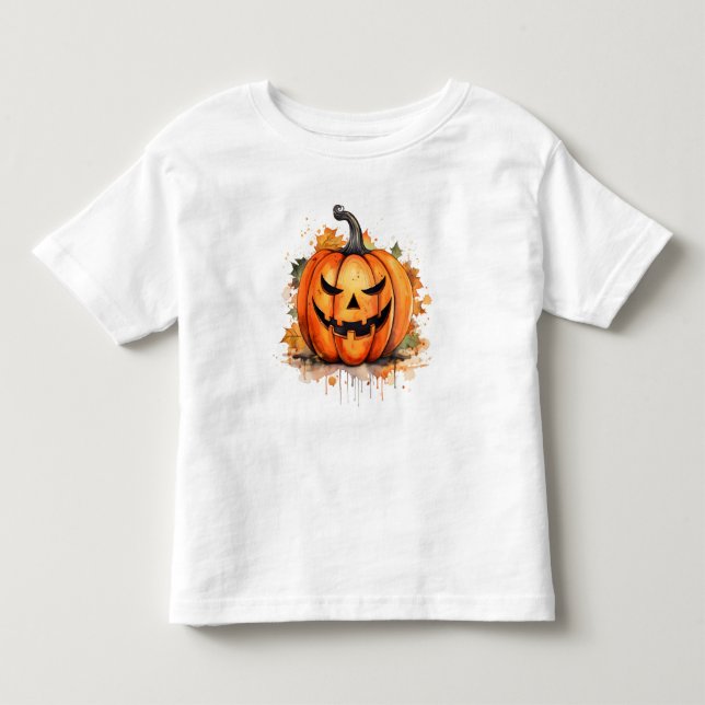 Camiseta Outono Jack-o-lantern Halloween  (Frente)