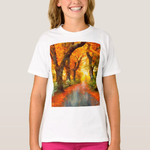Camiseta outono/queda/folhas/natureza