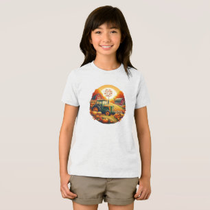 Camiseta outono russo/vintage na fazenda
